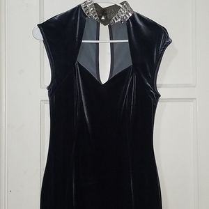 Very Elegant Gray Polyester Dress